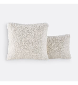 Housse coussin en sherpa - La Redoute Interieurs - Écru