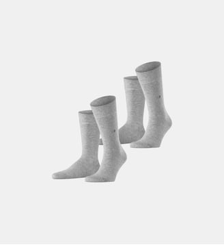 Chaussettes Everyday 2-Pack Coton Opaque - Burlington - Gris clair