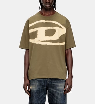 T-shirt droit Boxt coton - Diesel - Kaki