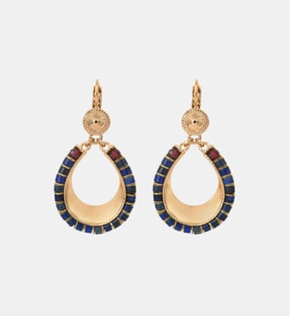 Boucles d'oreilles dormeuses   - Ninon - Satellite - Bleu