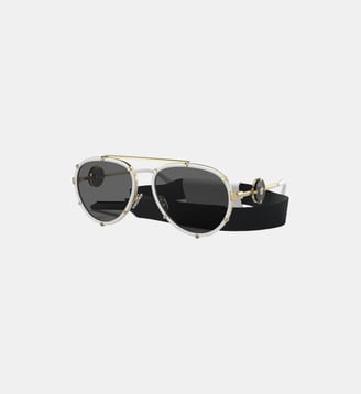 Lunettes de soleil Pilote VE2232 - Versace - Blanc
