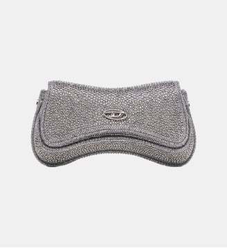 Play-Petit sac à bandoulière avec cristaux - Diesel - Gris argente