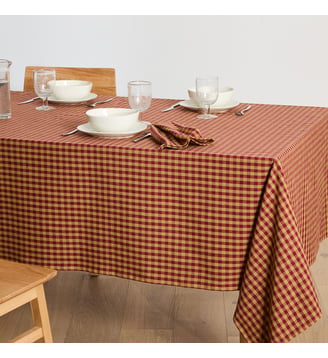 Nappe carreaux coton lavé tissé teint Bethany La Redoute Interieurs