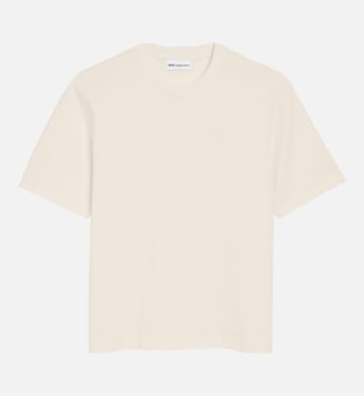 T-shirt unisexe en coton Ami de Coeur embossé - AMI Paris - Blanc crème