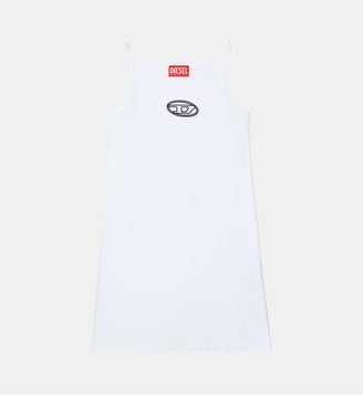 Robe courte avec logo Oval D - Diesel Kids - Blanc