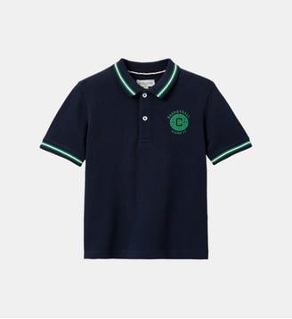 Polo en maille piquée Garçon - Cyrillus - Marine