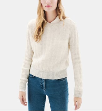 Pull msydney - Motif uni - Coupe ajustée - Caroll - Écru