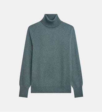 Pull col roulé classique - Bompard - Bleu granit