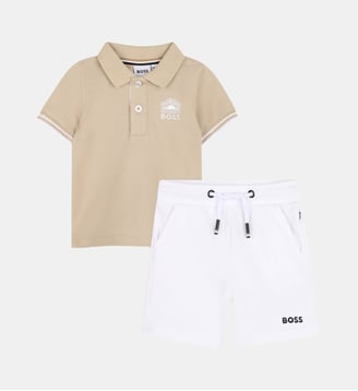 Ensemble polo et bermuda - BOSS Kidswear - Sand