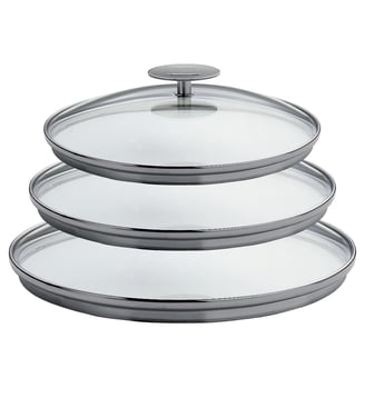 Série 3 couvercles Platine Mutine - Cristel - Transparent