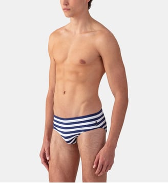 Slip de bain coupe ajustée à rayures Ron Dorff
