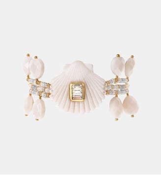 Bracelet ajustable avec perles et pampilles SHELLEY - Hipanema - Blanc