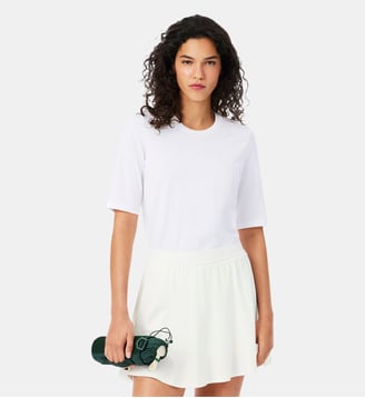 T-shirt manches trois-quarts coton doux - Lacoste - Blanc