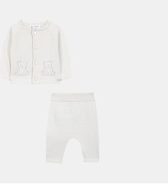 Ensemble long -  coton boutons - Tartine Et Chocolat - Écru