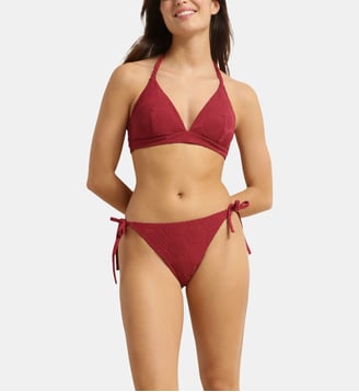 Haut de maillot de bain triangle sans armatures Shell - Dim - Grenat