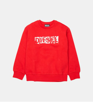 Sweat-shirt col rond avec logo - Diesel Kids - Rouge