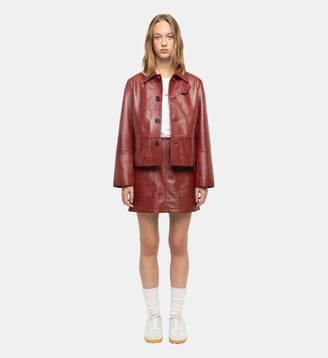 Blouson Lessa Cuir - Zadig&Voltaire - Rouge cherry