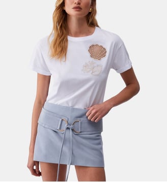 T-shirt avec applications - Liu Jo - Écru