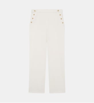Pantalon droit à pont - BASMAT - Pablo - Écru