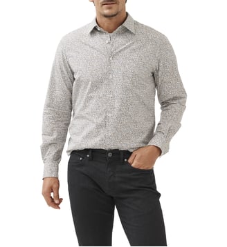 Chemise fleurie slim en coton manches longues Kimbell - Rodd & Gunn - Érable