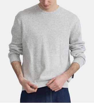 pull en coton - Agnès b. - Chiné bleu
