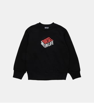 Sweat-shirt à col rond avec logo - Diesel Kids - Noir