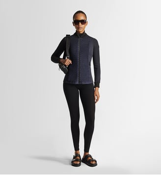 Veste meryl col montant coupe ajustée - Fusalp - Marin et noir