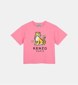 Tee-shirt manches courtes - Kenzo Kids - Rose tendre