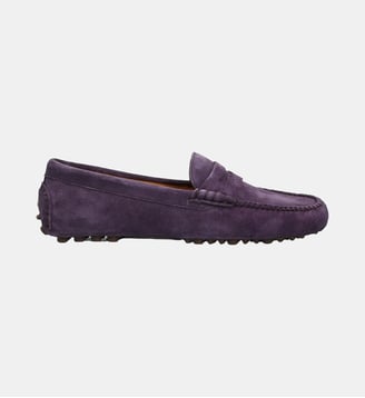 Mocassin driver hampton - cuir velours - Fairmount - Violet