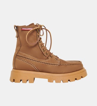 Bottes en cuir Explorer - Dsquared2 - Brun
