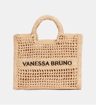 Petit Panier En Raphia - Vanessa Bruno - Sable et noir