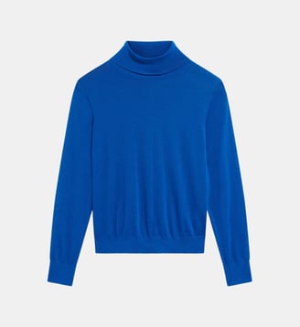 Pull à col roulé en laine mérinos - ROSAIRE - Gerard Darel - Bleu