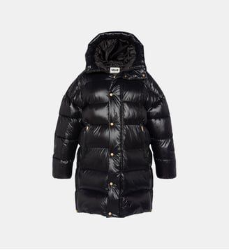 Doudoune longue oversize à capuche - Schott - Noir