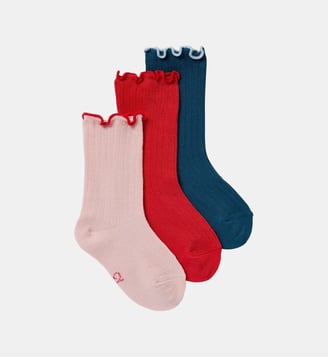 Lot de 3 paires de chaussettes - Cyrillus - Rose tendre