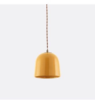 Suspension en céramique Ø15 cm - La Redoute Interieurs - Moutarde
