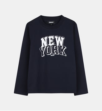 Tee-shirt manches longues - DKNY - Bleu mistral