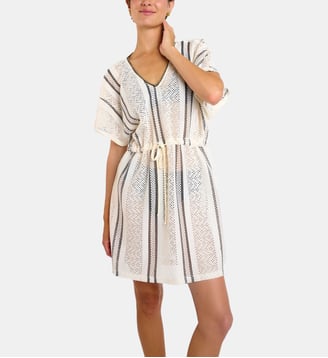 Robe beachwear tunique Myldae - Livia - Écru