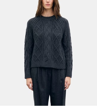 Pull à torsades en cachemire - RIANNE - Gerard Darel - Anthracite