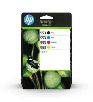 Cartouche d'encre 953 Noire + 3couleurs - HP - Multicolore