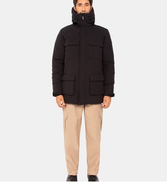 Parka multipoches à capuche - Schott - Noir
