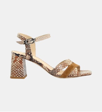 Sandale entrelacs eva - cuir imprimé façon animalier - Colisée Paris - Façon animalier