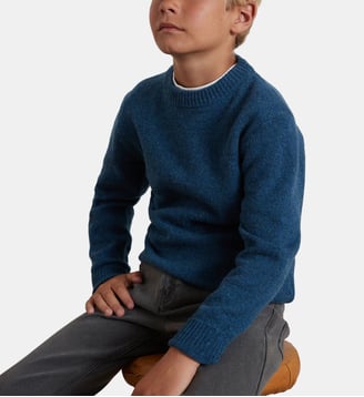 Pull  en laine merinos - Cyrillus - Bleu