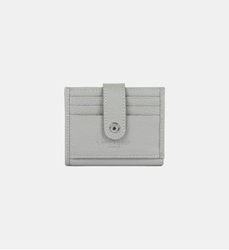 Porte-cartes signature en cuir - Lancaster - Gris