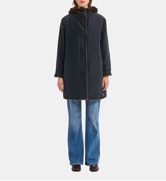 Parka réversible en fausse fourrure - AMIE - Pablo - Marine