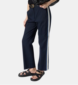 Pantalon en coton à bandes - AYLINE - Gerard Darel - Marine