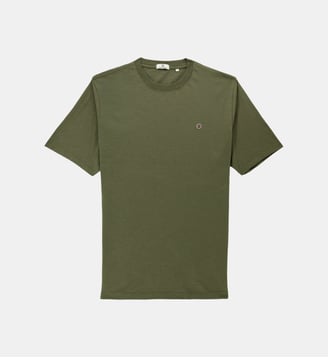 T-shirt droit coton flammé - Serge Blanco - Kaki