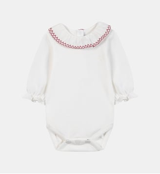Body -  Cerise coton col volanté broderie - Tartine Et Chocolat - Rouge