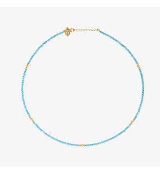 Collier doré turquoise - jeri - Caroline Najman - Bleu