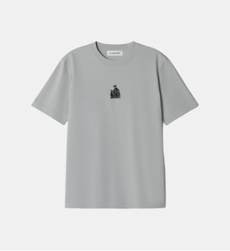 T-Shirt Brodé La Mère Et L'Enfant En Jersey - Lanvin - Gris