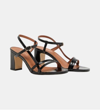 Sandales à talons Vicomte en cuir métallisé - Jonak - Noir